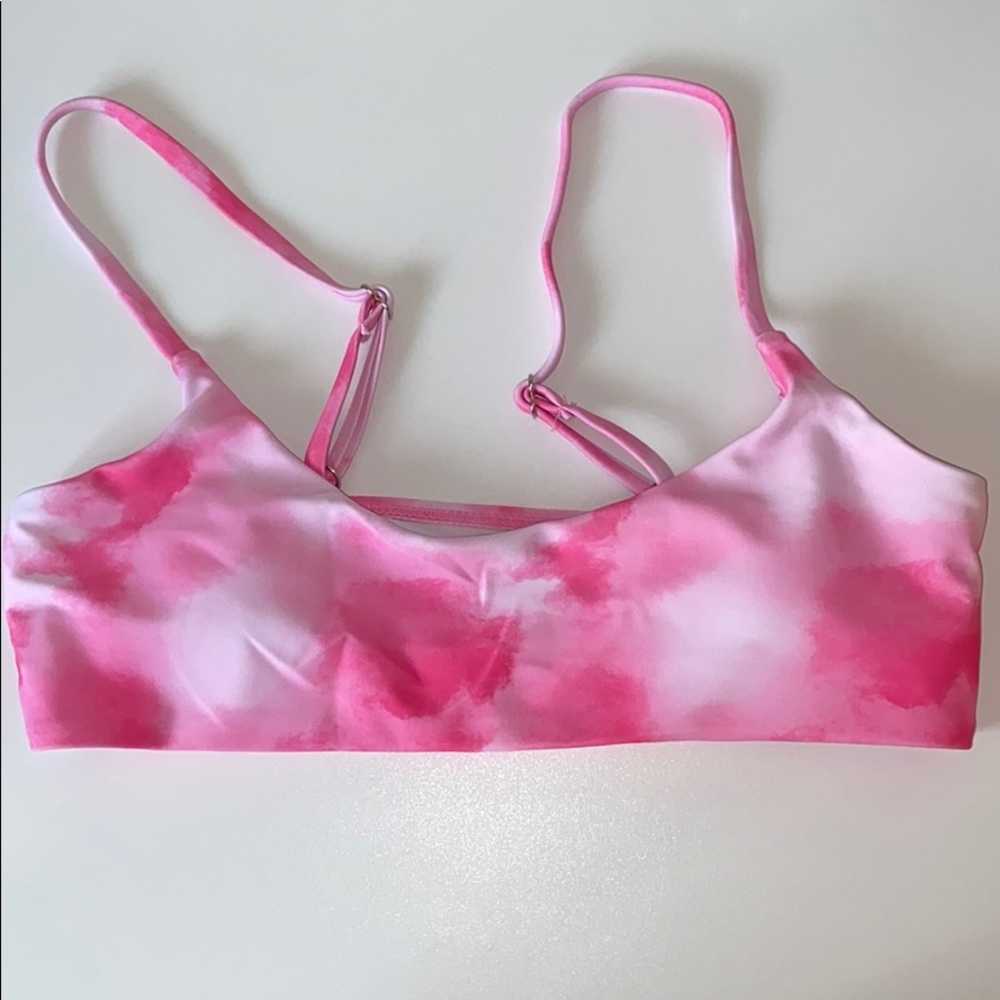 Pink Tie Dye Bikini Top